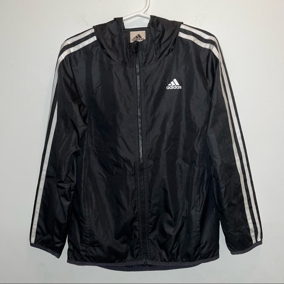 Adidas Full Zip Up Jacket with Hood Youth Size Medium 10/12 - Picture 1 of 8